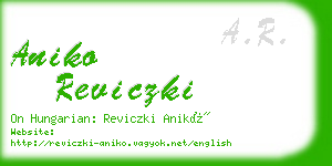 aniko reviczki business card